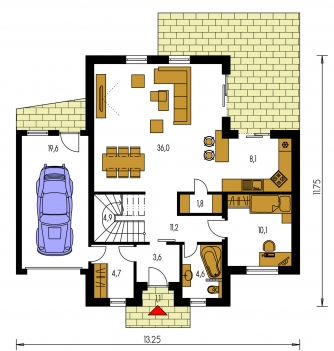 Floor plan of ground floor - PREMIER 156